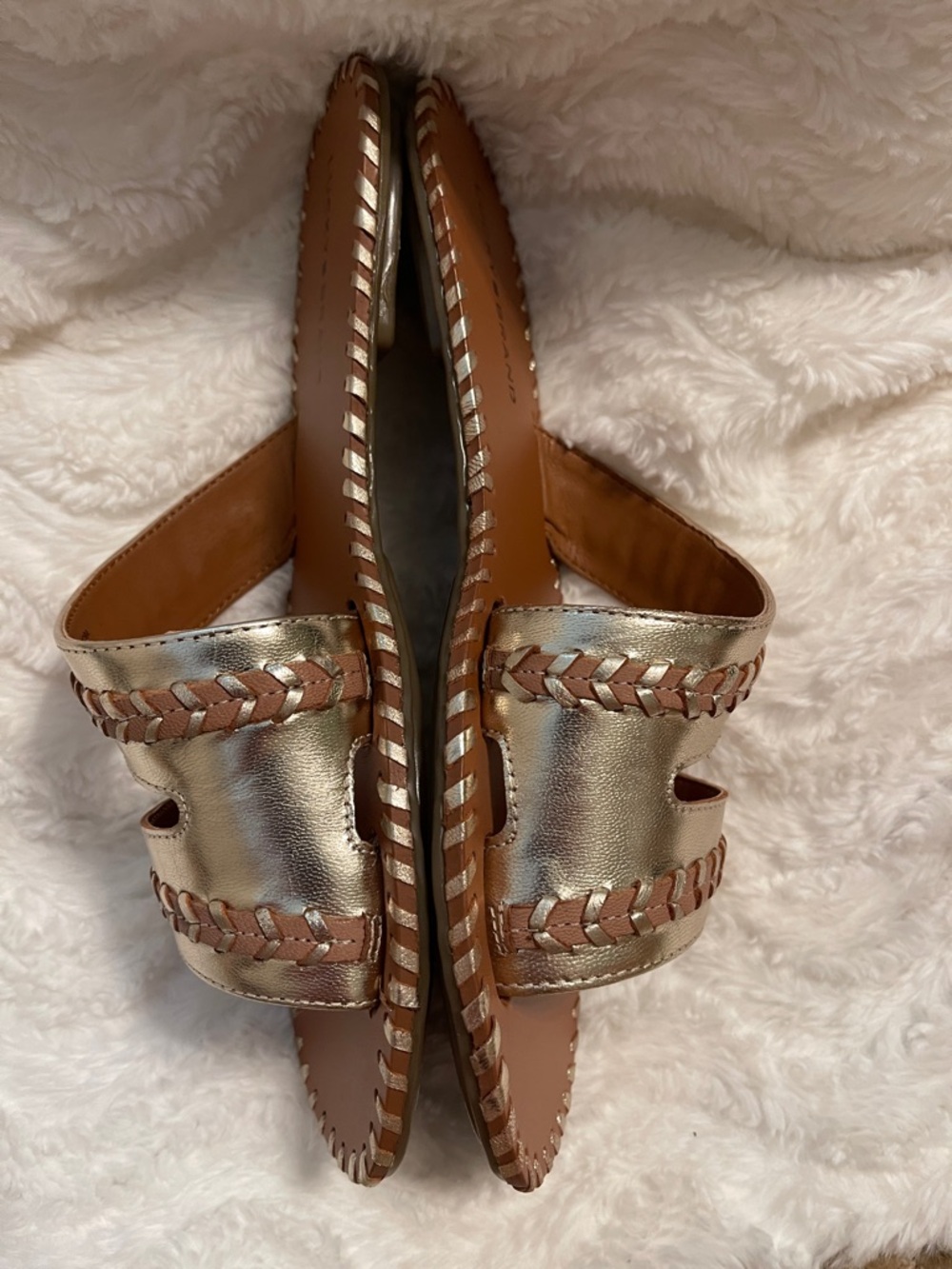 NIB Lucky Brand Zanora Leather Flat Sandals - Picture 6 of 15